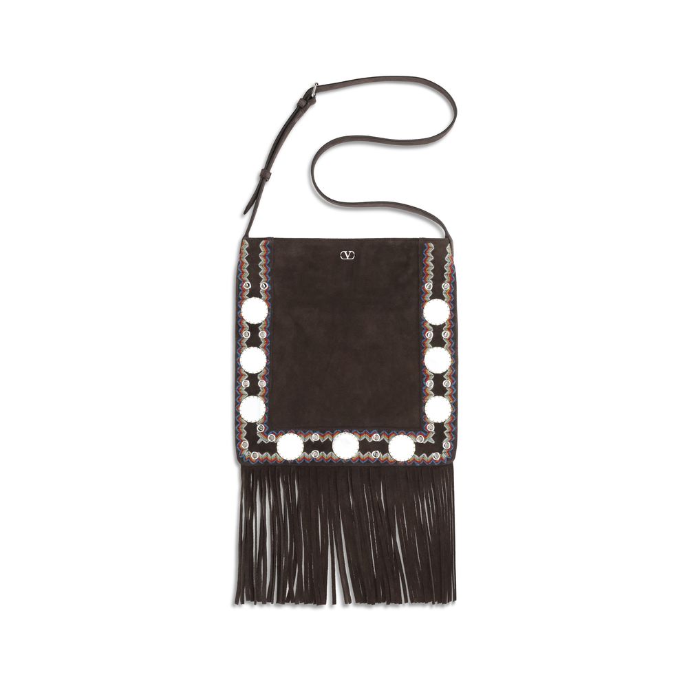Brown Suede Leather Shoulder Bag