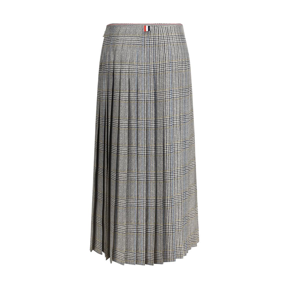 Multicolor Silk Midi Skirt