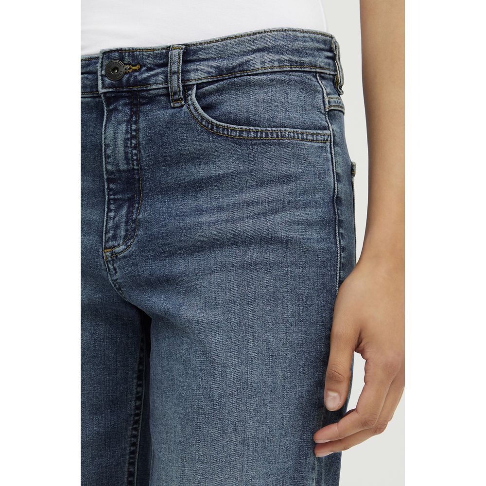 Blue Cotton Mom Jeans