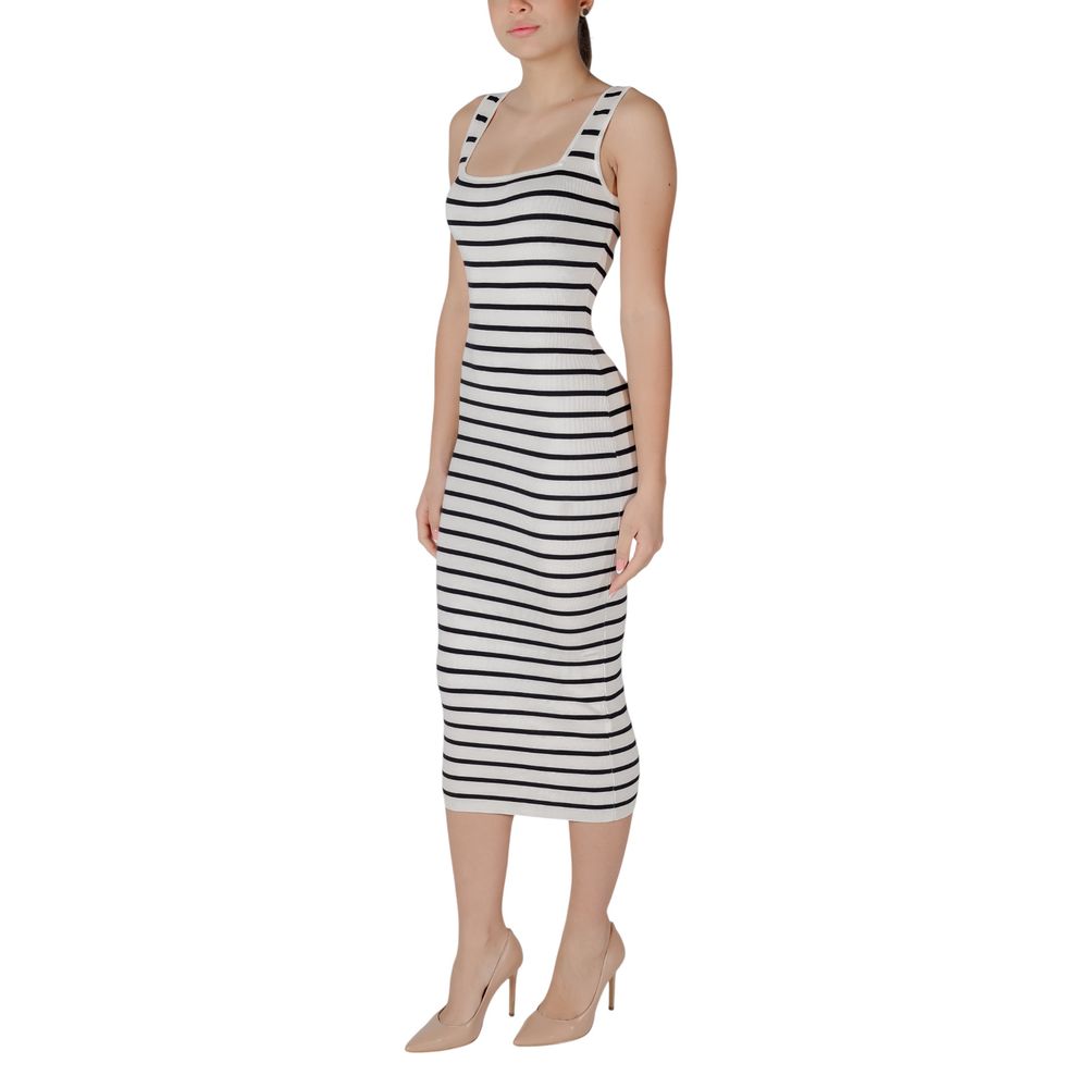 Beige Viscose Long Dress