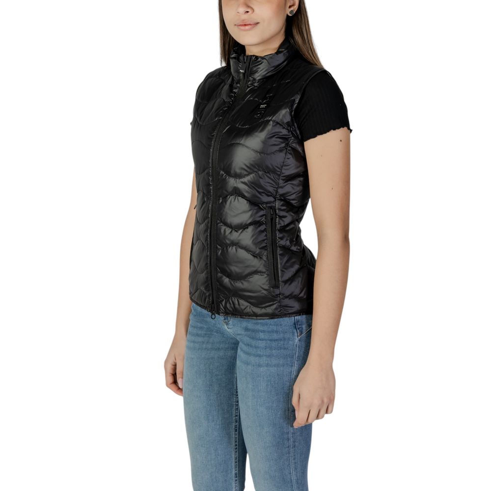 Black Polyamide Sleveless Jacket