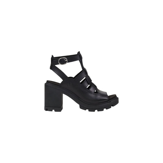 Black Leather Platform Sandals