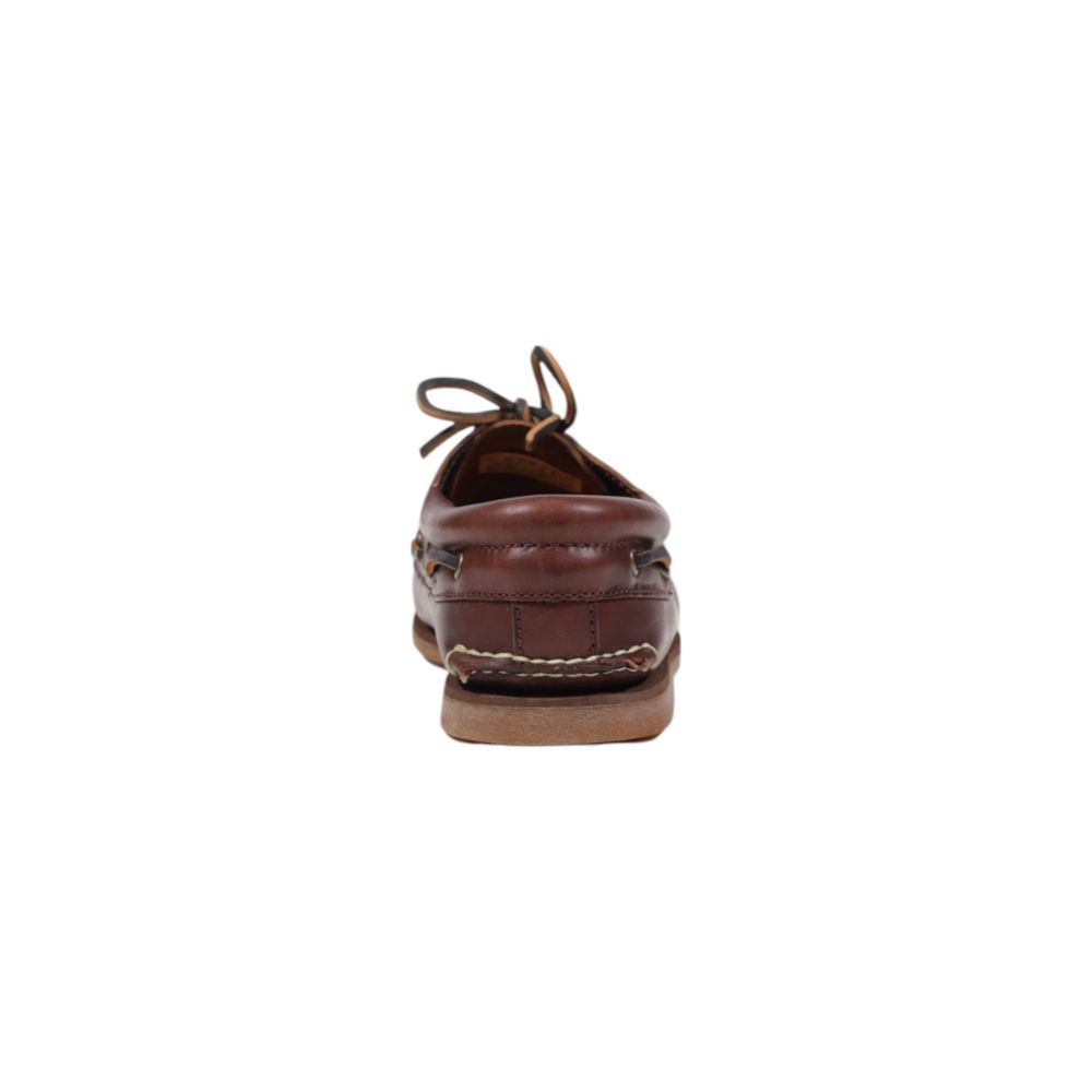 Brown Leather Slip-On Loafers
