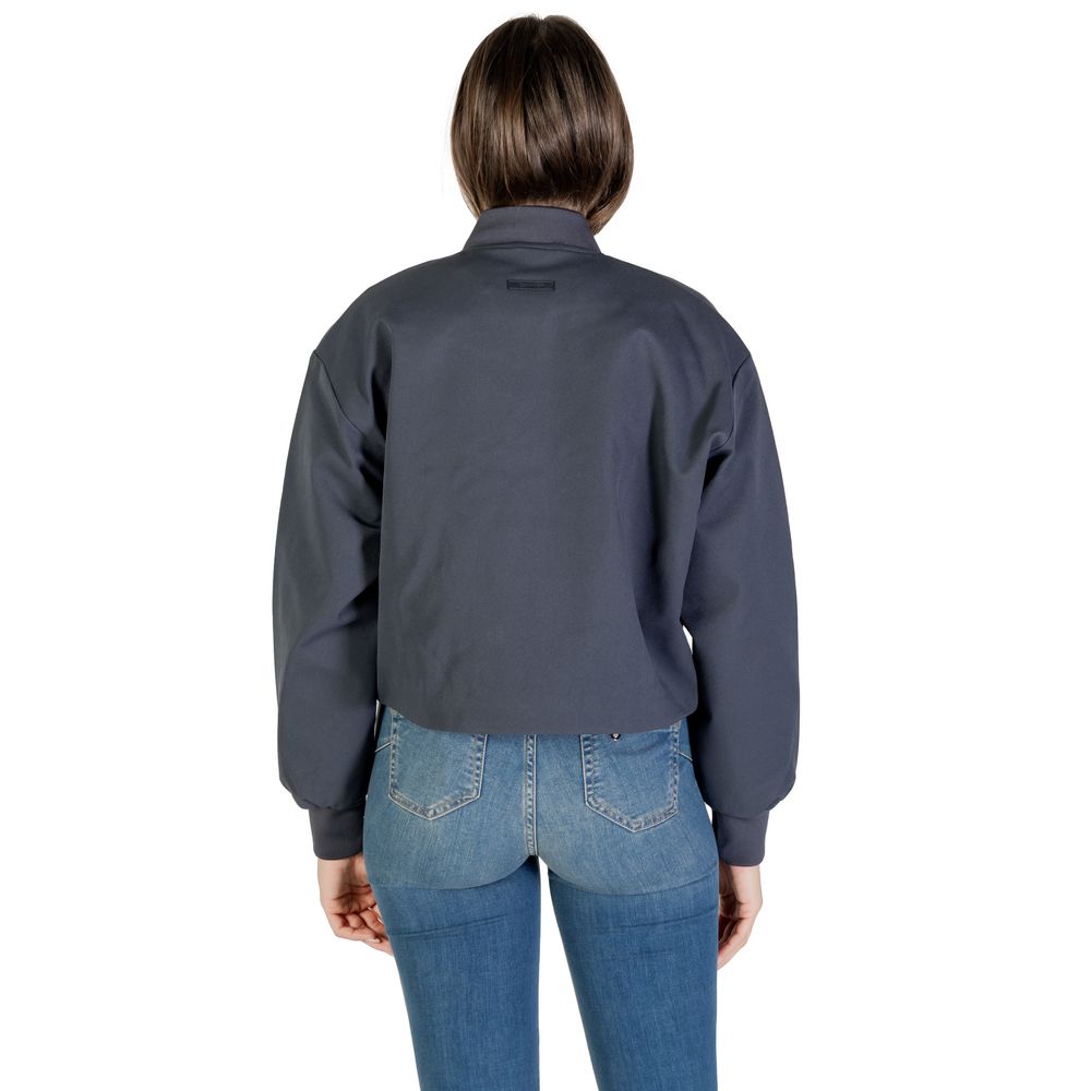 Gray Recycled Polyester Bomber