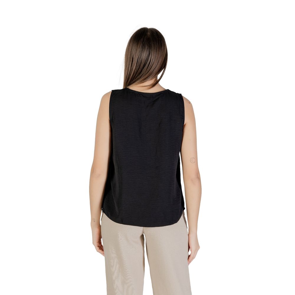 Black Recycled Polyester Tank Tops
