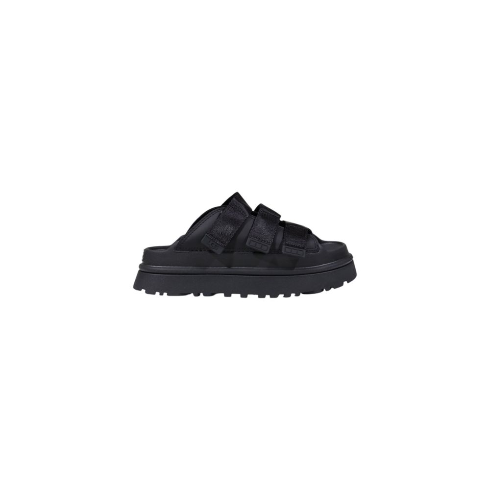 Black Artificial Leather Platform Pumps
