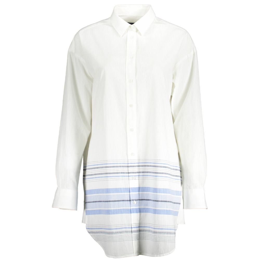 White Cotton Women Shirt