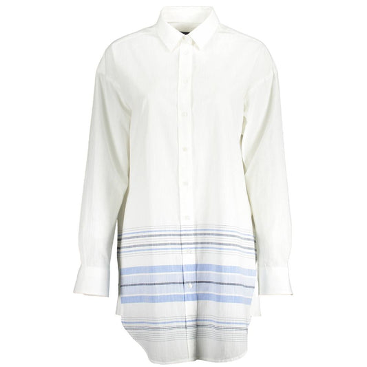 White Cotton Women Shirt