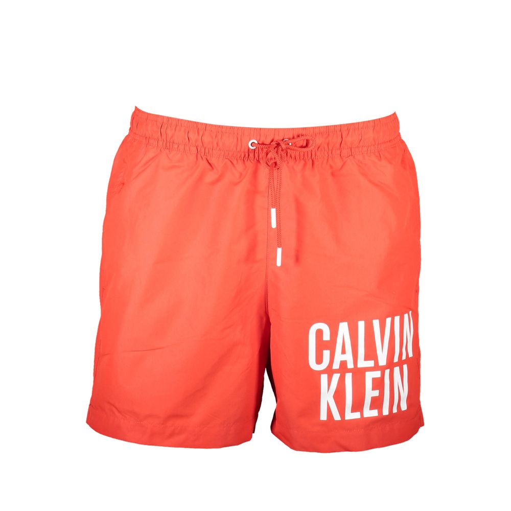 Rosso Polyester Men's Swim Boxer