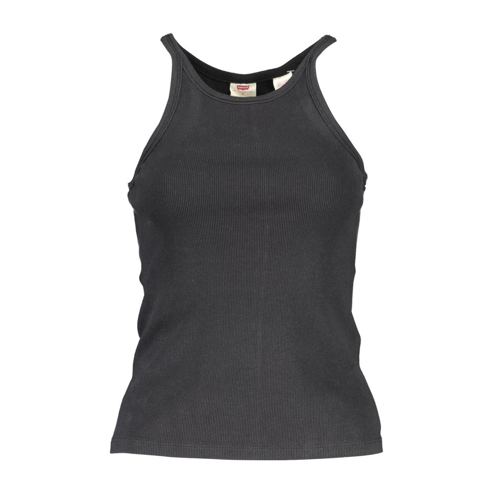 Black Cotton Women's Tank Top