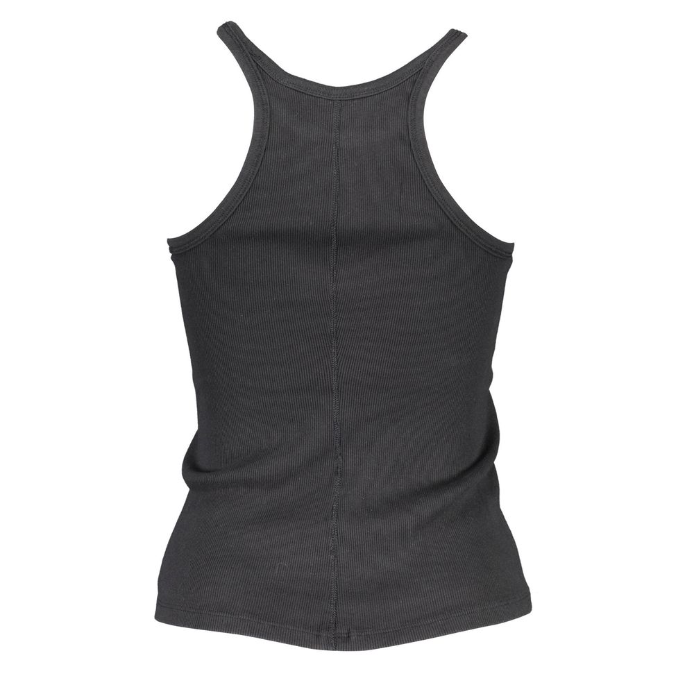 Black Cotton Women's Tank Top