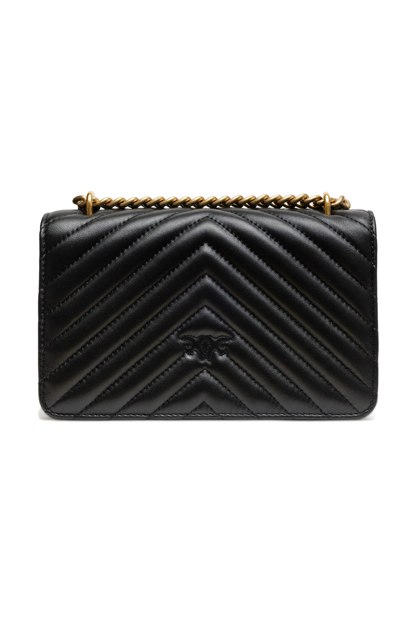 Black Leather Love One Mini Shoulder Bag