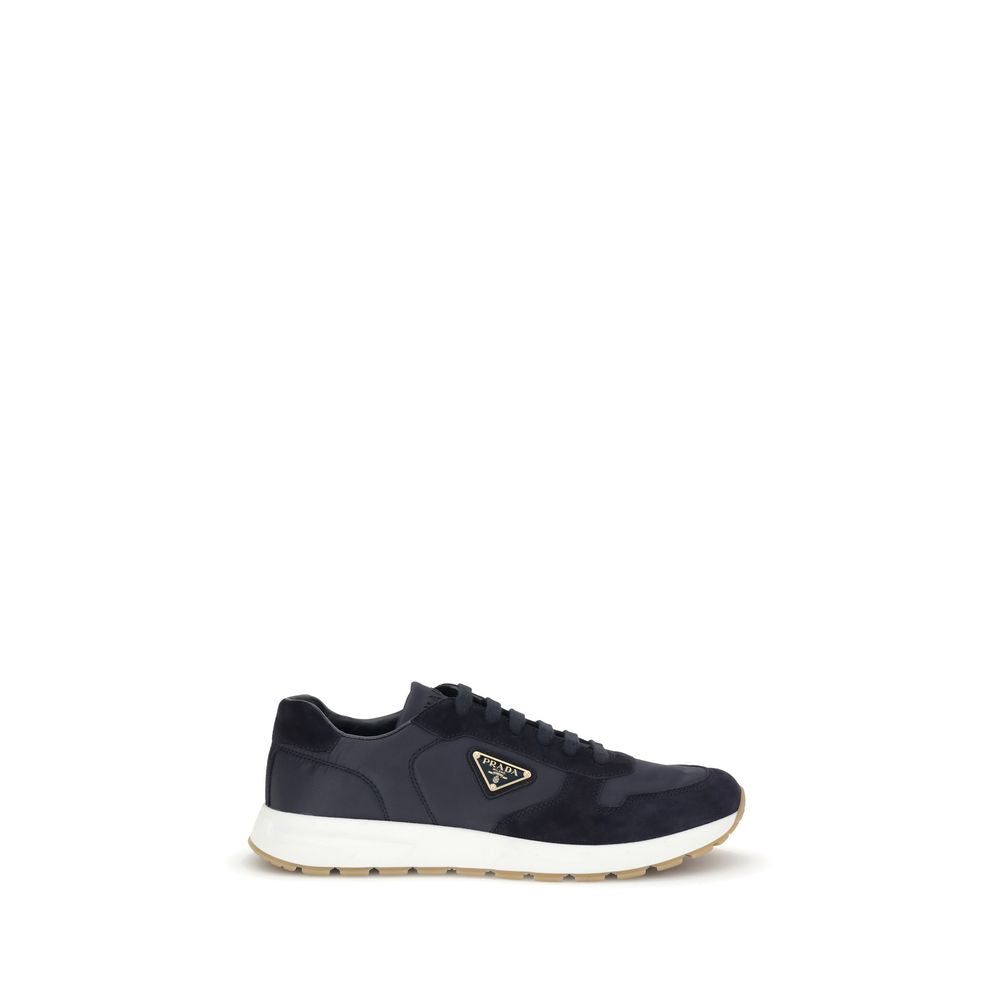 Blue Recycled Polyamide Athletic Sneakers