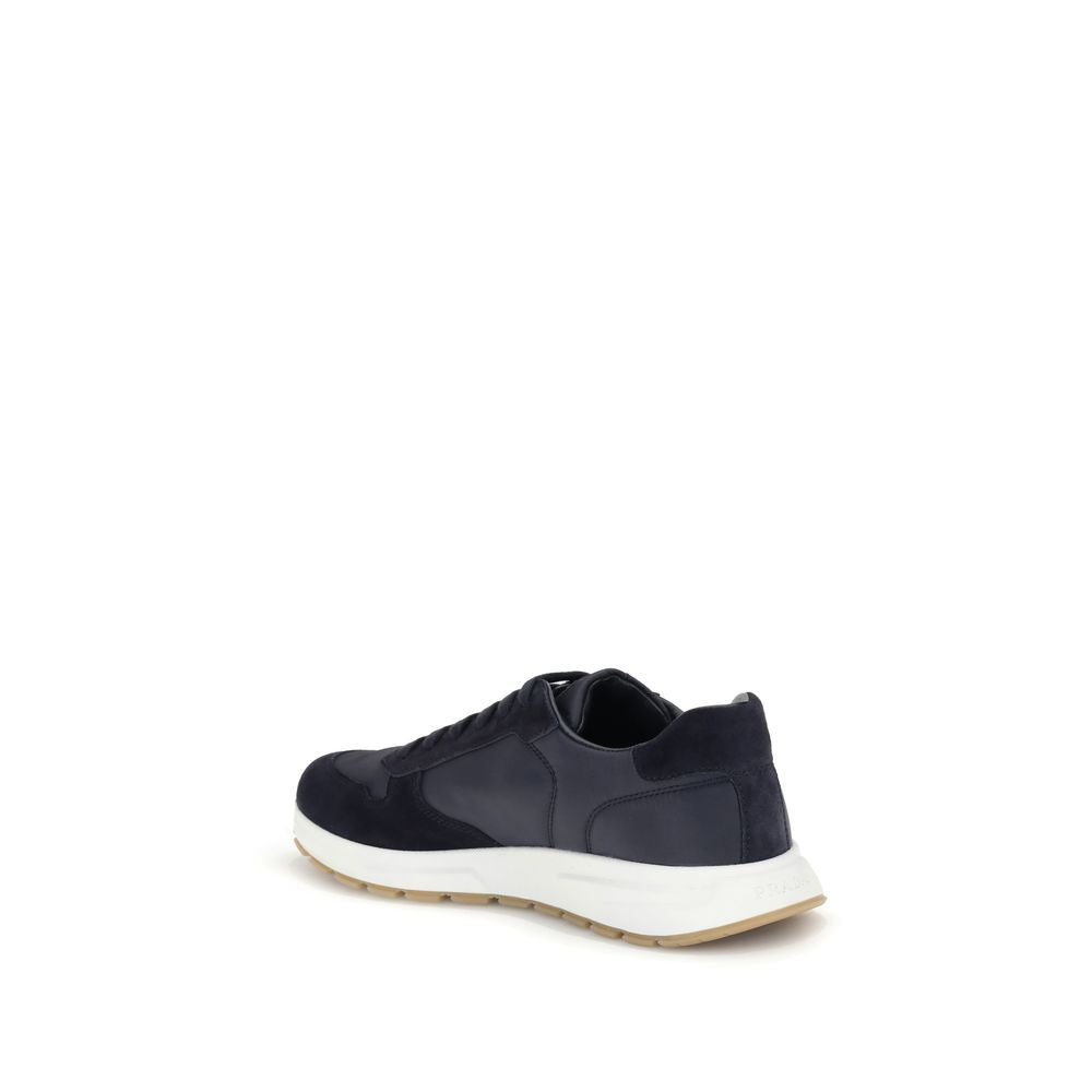 Blue Recycled Polyamide Athletic Sneakers