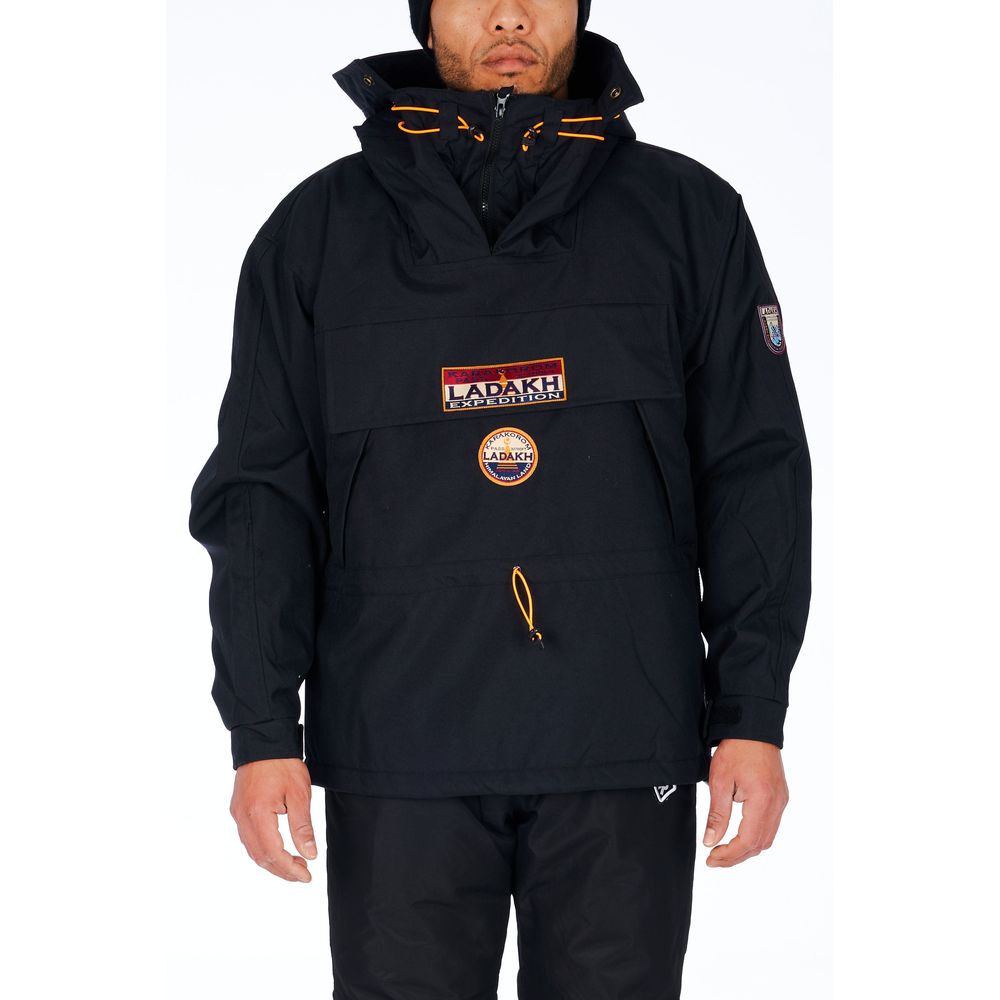 Black Polyester Men's Jacket