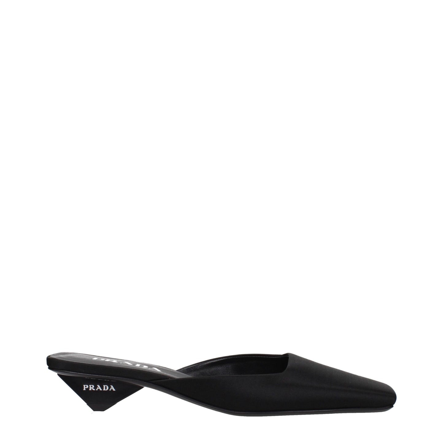 Black Satin Flat Sandals