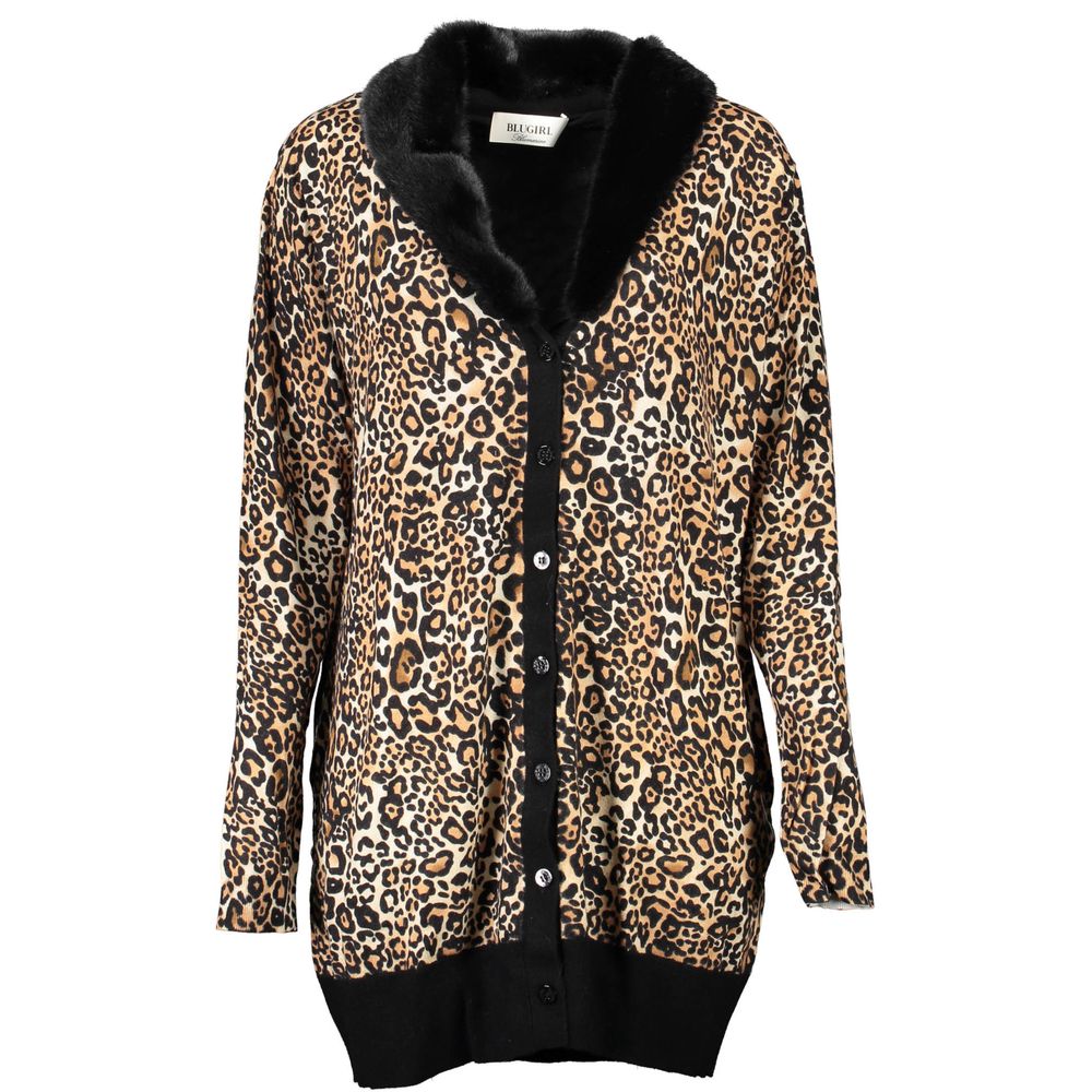 Black Viscosa Women Cardigan