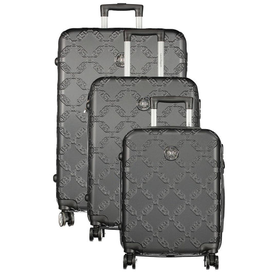 Black Polyurethane Women's Travel Bag