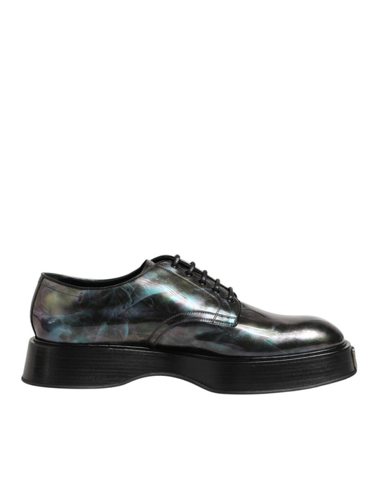 Multicolor Leather Lace-up Men Formal Derby Shoes