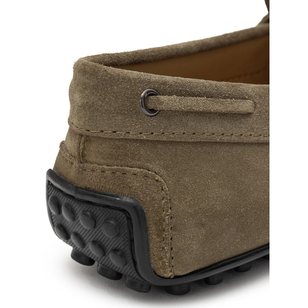 Beige Suede Leather Moccassin