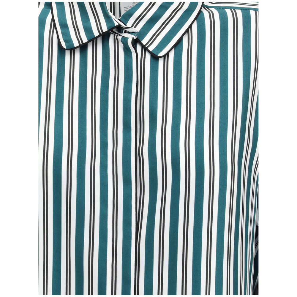 Bicolor Silk Pattern Shirt