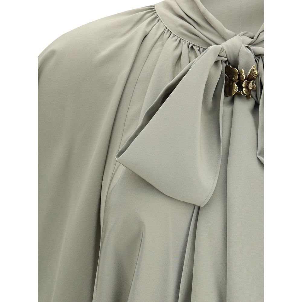 Bicolor Silk Blouse