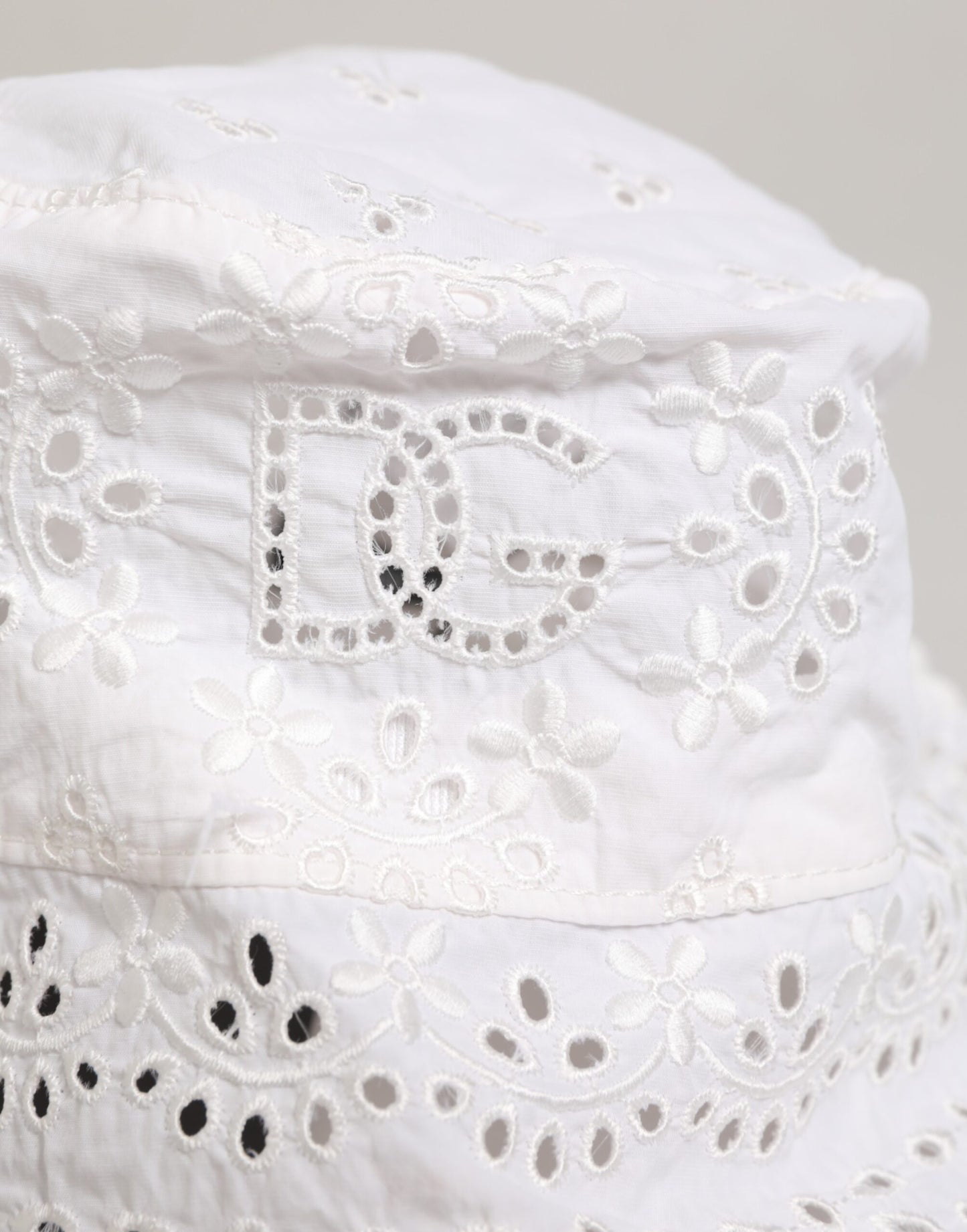 White Nylon Cut Out Bucket Logo Capello Hat