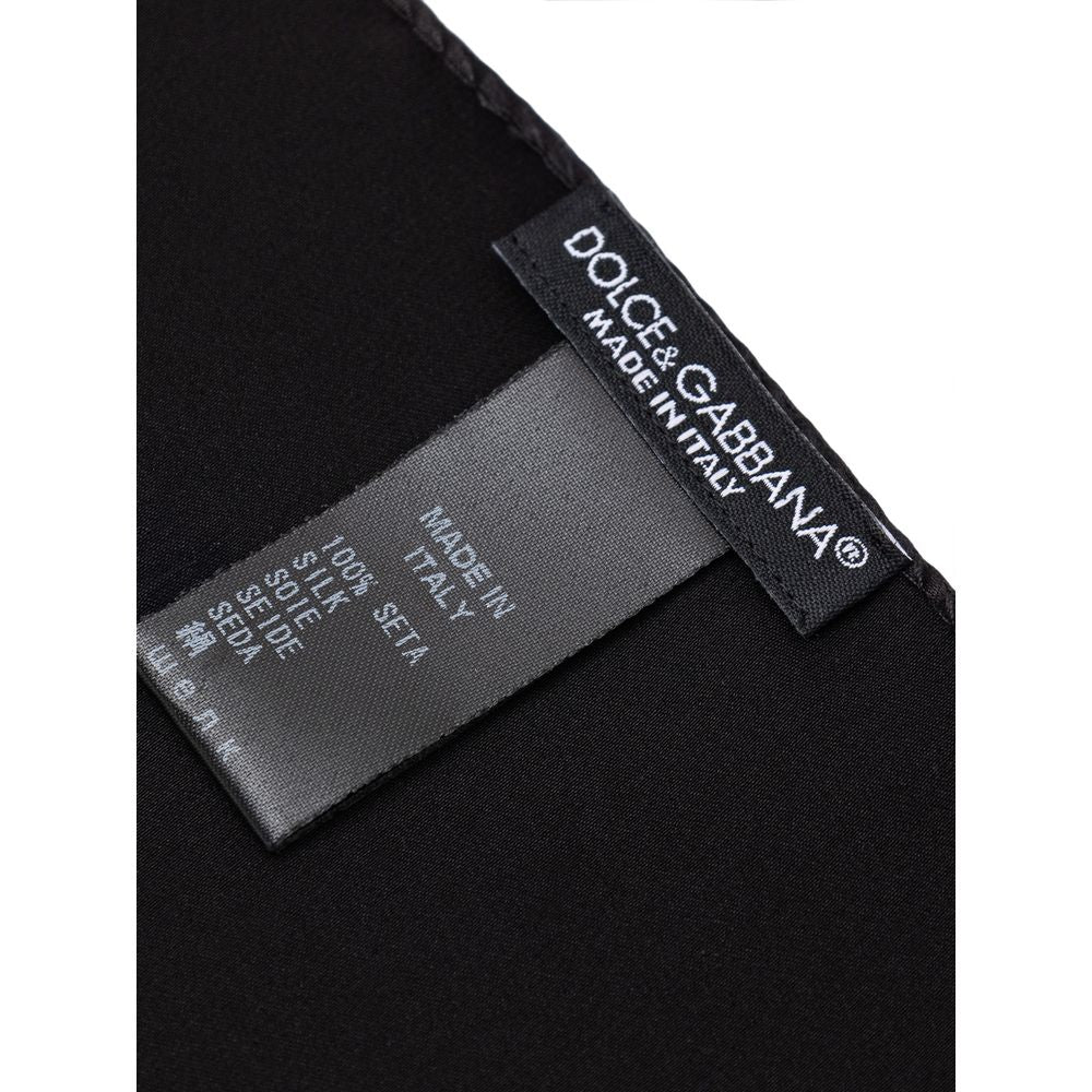 Black Silk Pocket Square