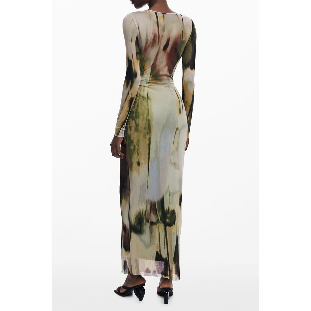 Green Polyester Casual Dress