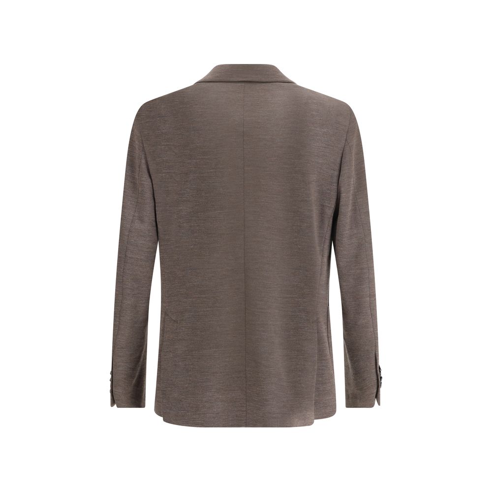 Brown Fleece Wool Blazer