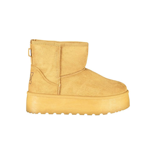 Marrone Polyester Women Ankle Boot