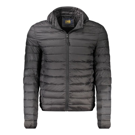Black Polyester Jackets & Coat