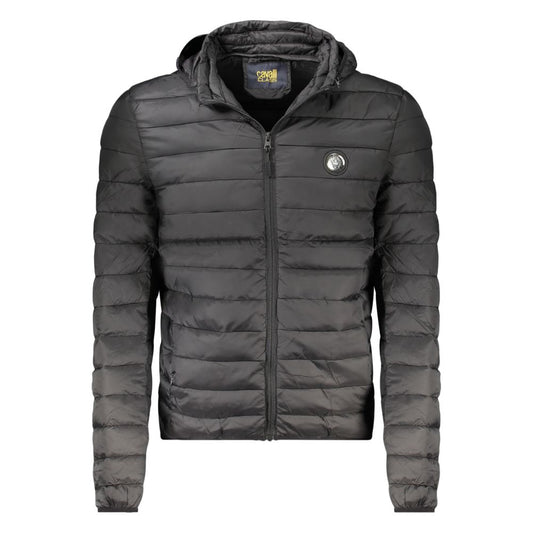 Black Polyester Jackets & Coat