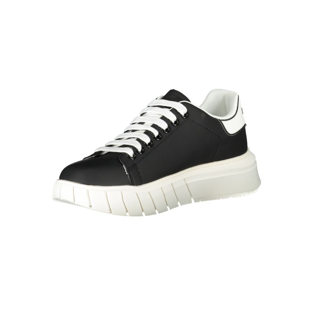 Black Polyurethane Men Sneaker