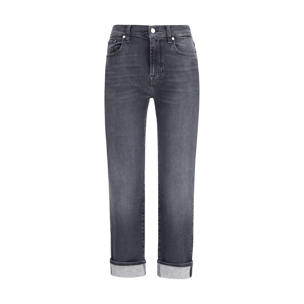 Black Cotton Relaxed Fit Jeans
