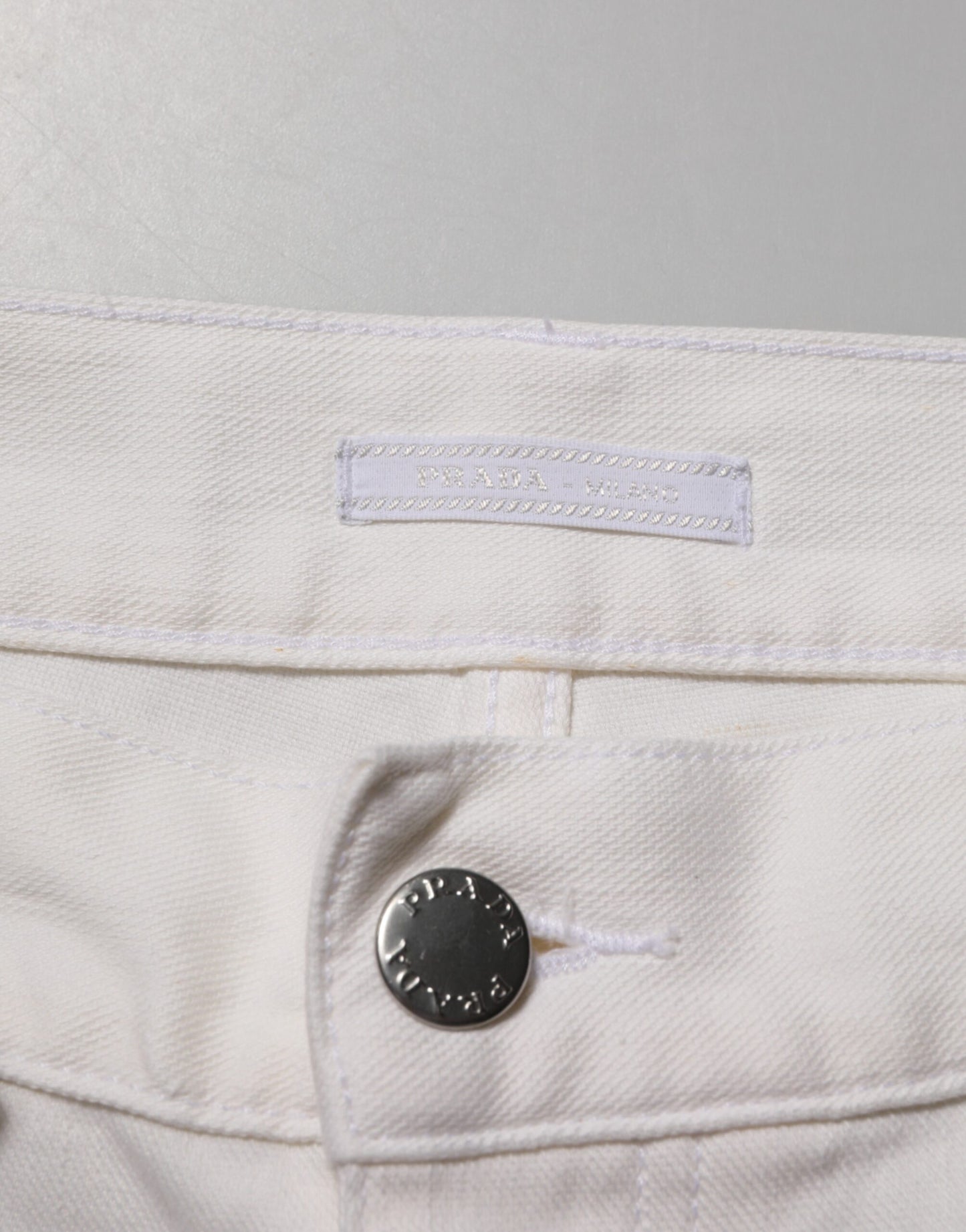 White Mid Waist Skinny Fit Denim Casual Trouser Jeans