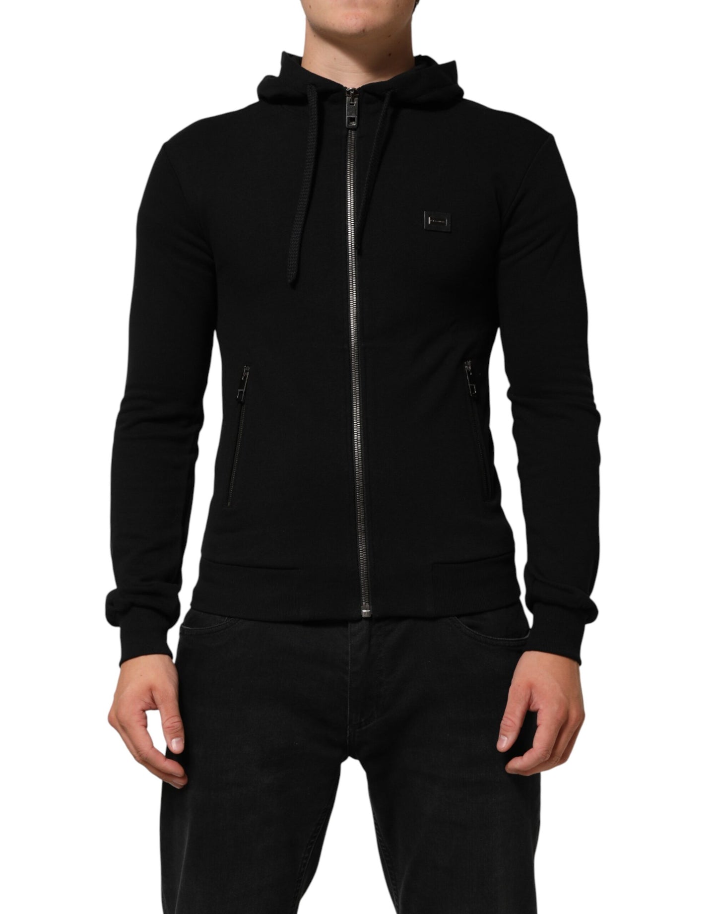 Sweater Black Cotton Hooded Men Sweatshirt Sweater