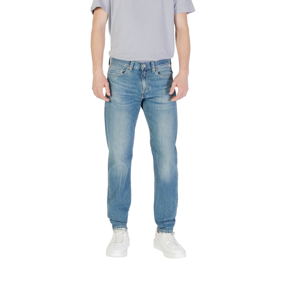 Blue Cotton Skinny Jeans