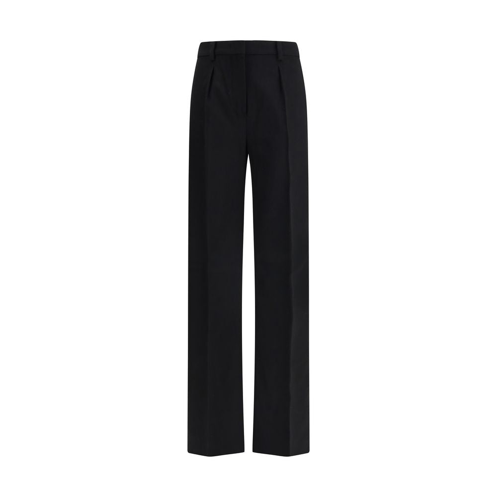 Black Camel Hair  Casual Pants