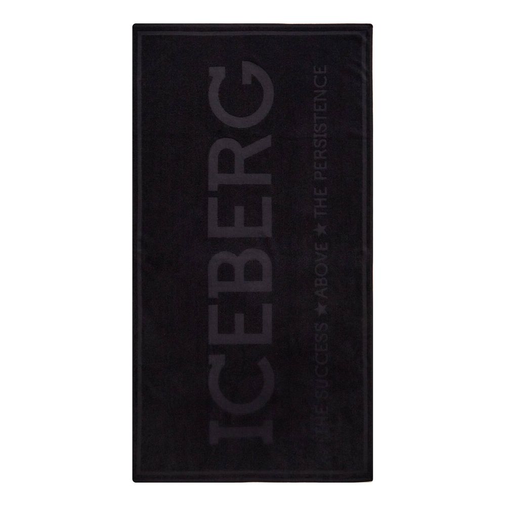 Black Cotton Men's Beach Towel