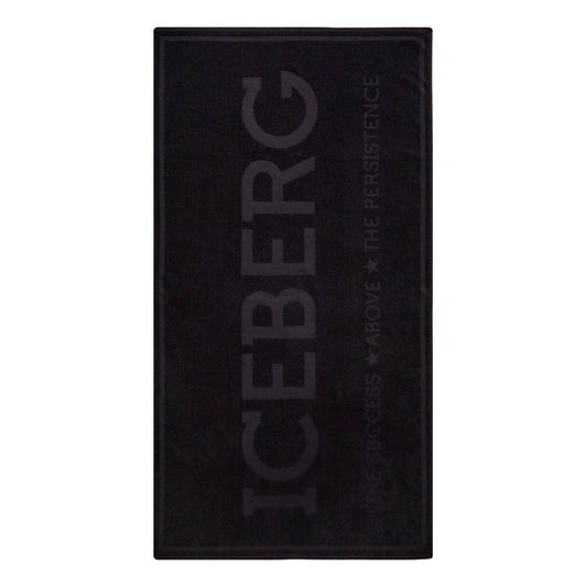 Black Cotton Men's Beach Towel