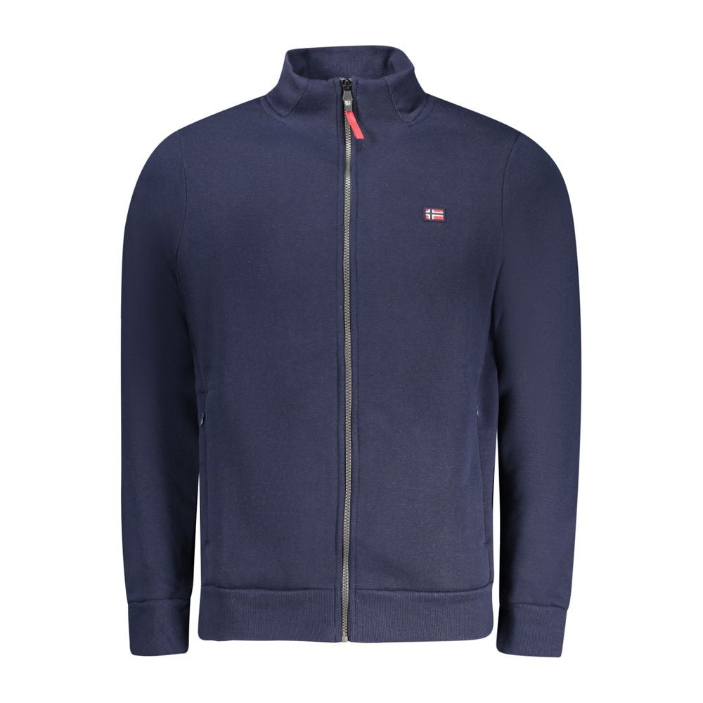 Blue Cotton Men Sweatshirt