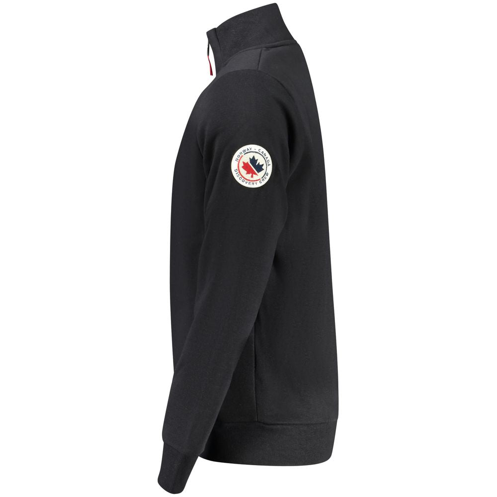 Black Cotton Men's Sweatshirt