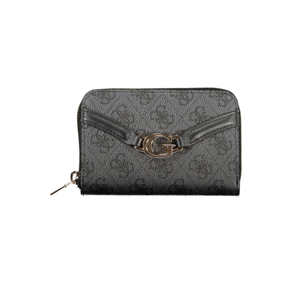 Black Polyurethane Women's Wallet