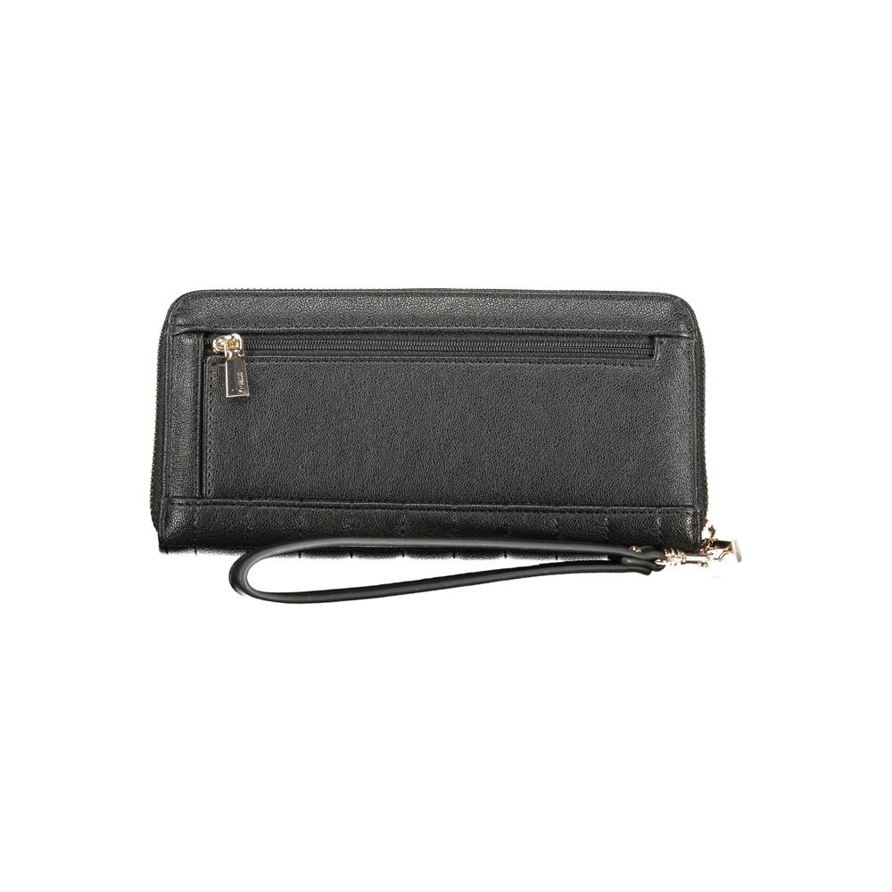 Black Polyurethane Women Wallet