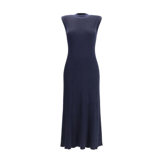 Blue Cashmere Casual Dress
