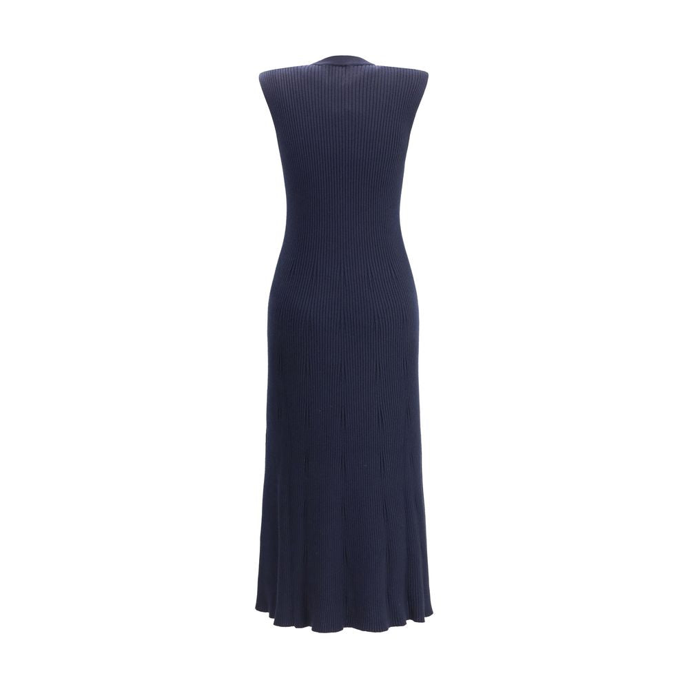 Blue Cashmere Casual Dress