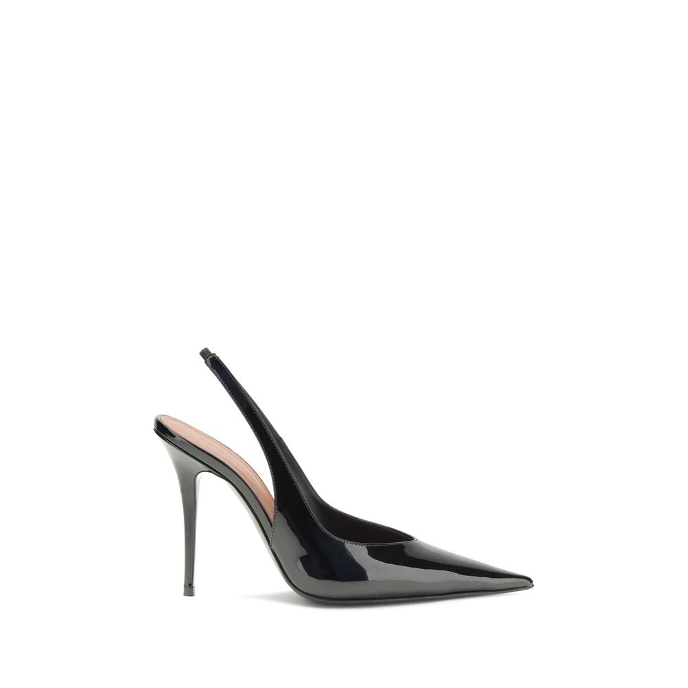 Black Leather Pumps