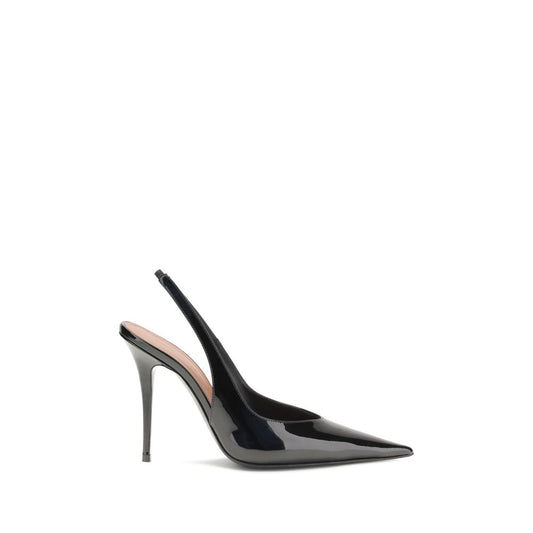 Black Leather Pumps