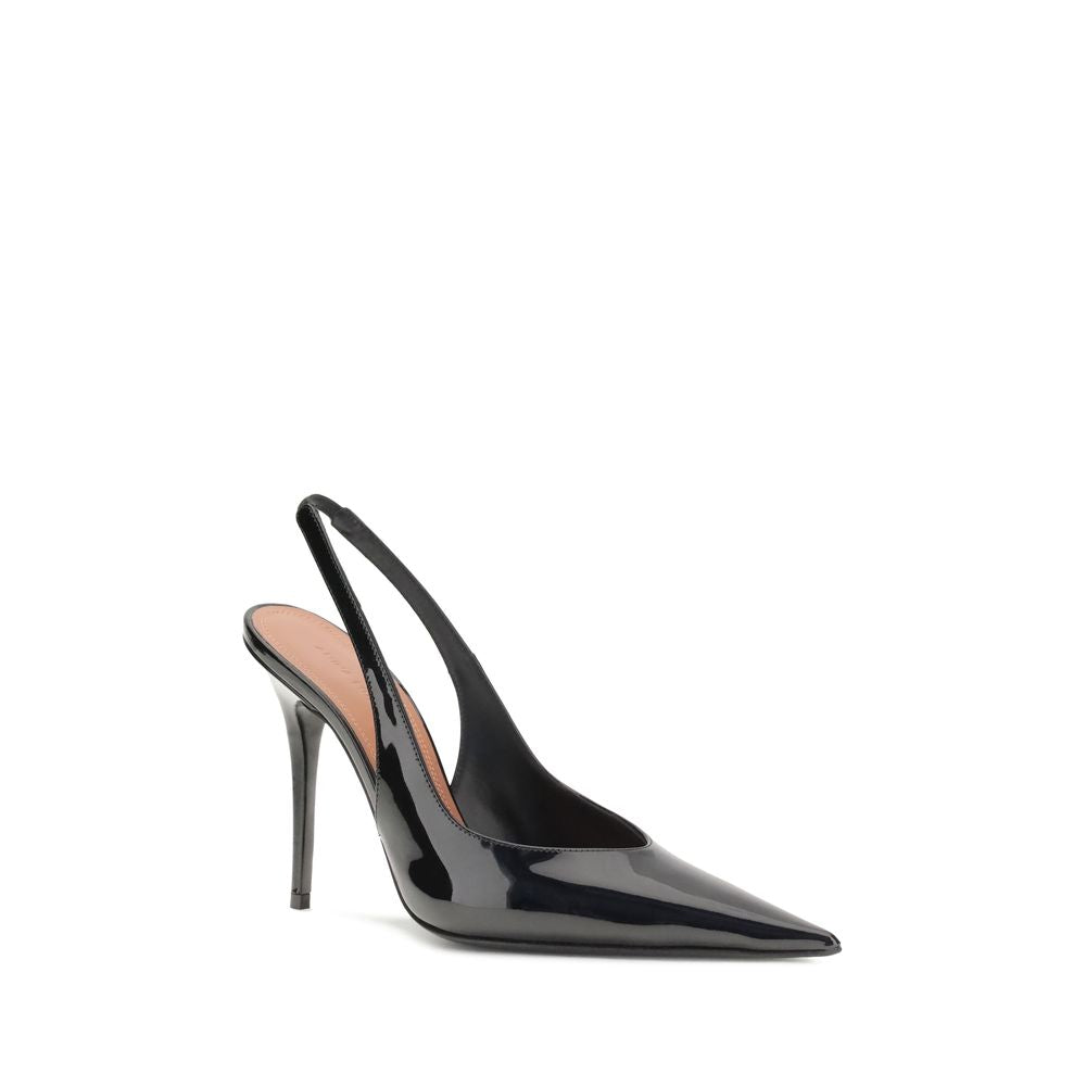 Black Leather Pumps